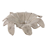 Valencia Ivory/Gold Blooming Flower Metal Bowl
