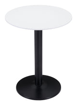 Alto White & Black Bistro Table