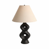 Jefferson Black/Tan Open Cut-Out 8 Table Lamp