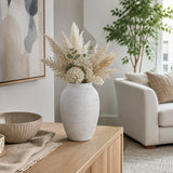 Finley White Large Hammered Vase