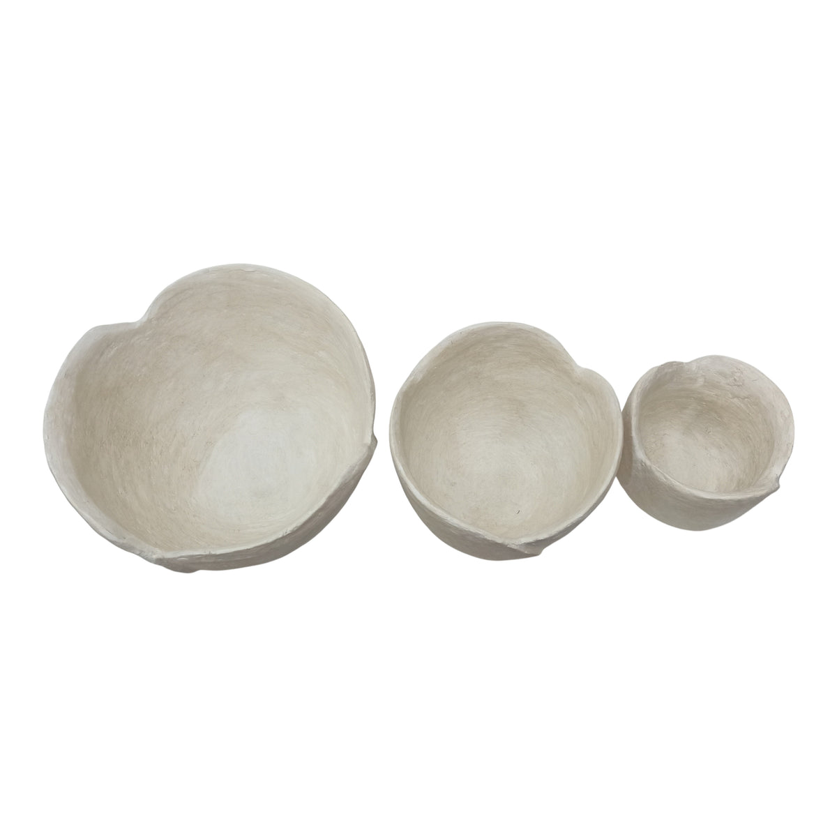 Winton White Tulip Paper Mache Planters (Set of 3)