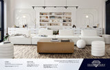 Cara Ivory Boucle 2-Pc Sectional - Ornate Home