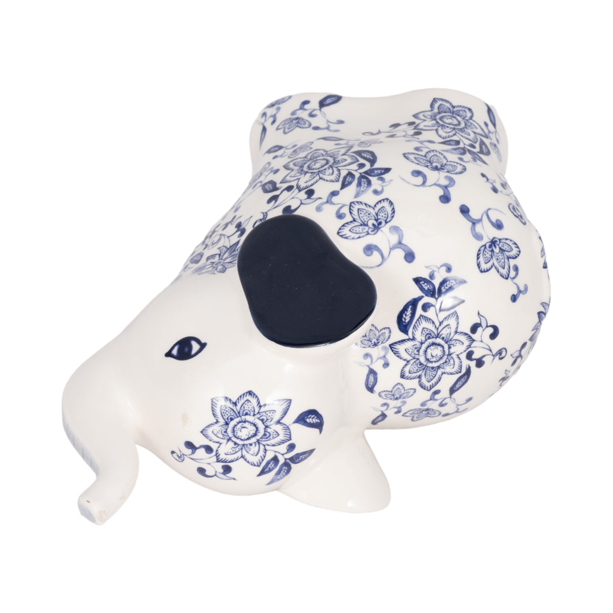 Edgarwell Blue/White Trunk Up Chinoiserie Elephant