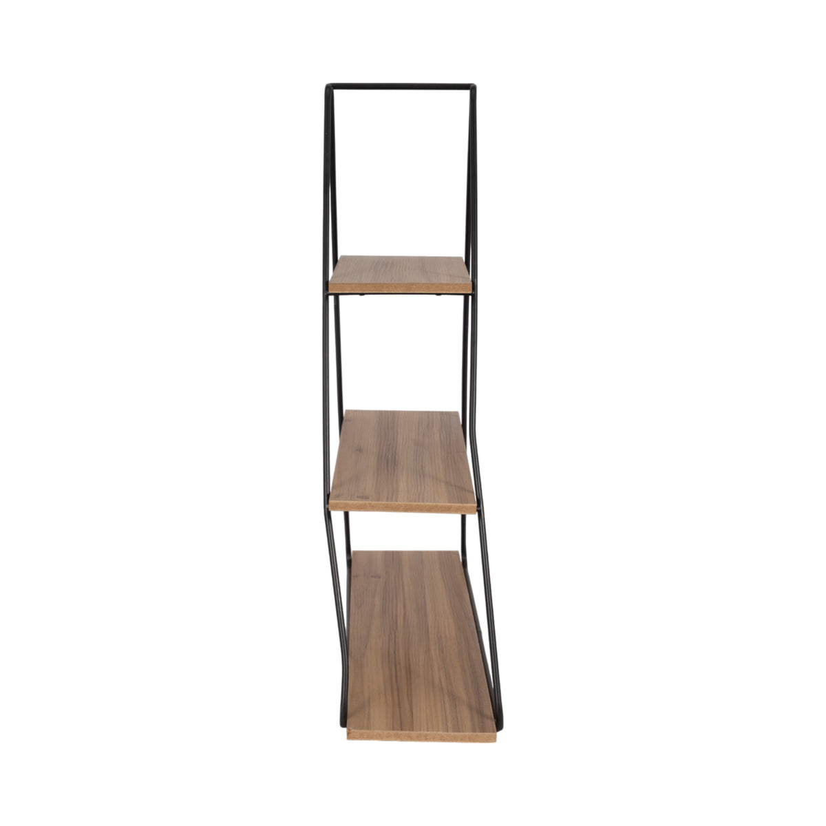 Iron Horse Brown/Black Metal and Wood Triangle Wall Shelf