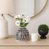 Ingleside Black Ceramic Tribal Vase