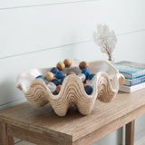 Pennshaw Ivory Pearlized Clam Shell Bowl