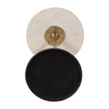 Goat Rock Gold/White Metal Round Drink Table