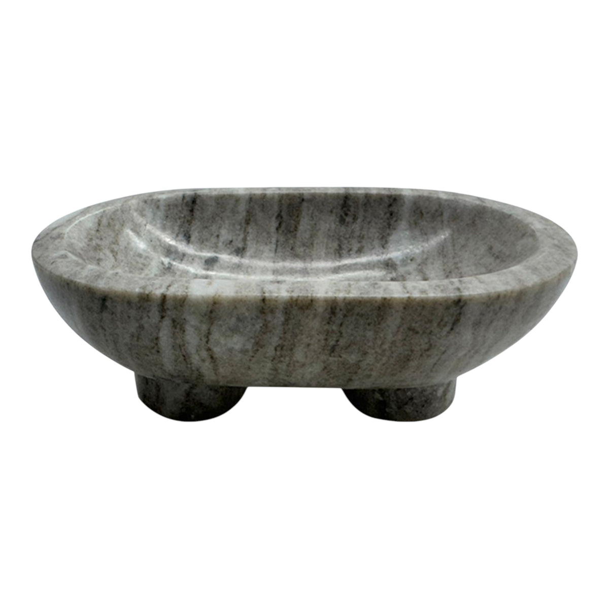 Alsace Beige Oval Marble Bowl with Feet
