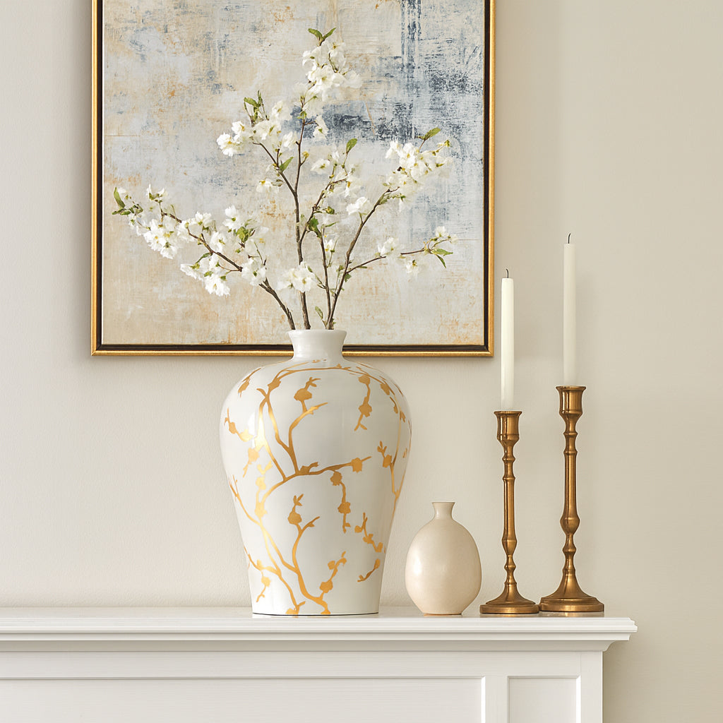 Sageshaw White/Gold Chinoiserie