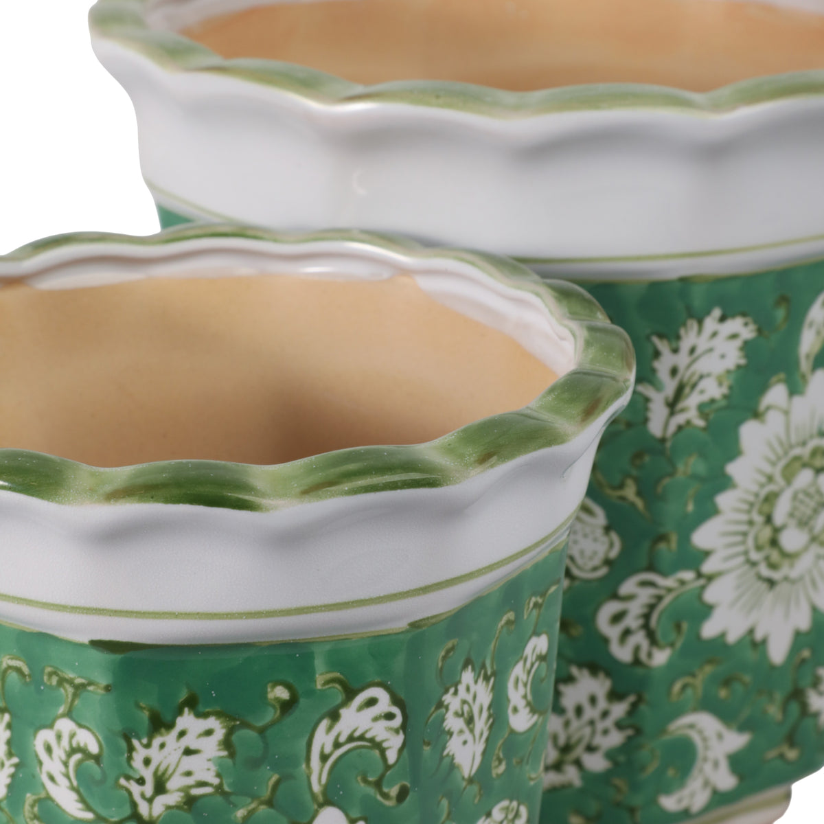 Aidenridge Green/White Planters (Set of 2)