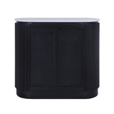 Squabbletown White/Black Fluted 2-Door Cabinet