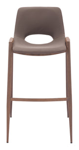 Desi Brown & Walnut Barstool (Set of 2)