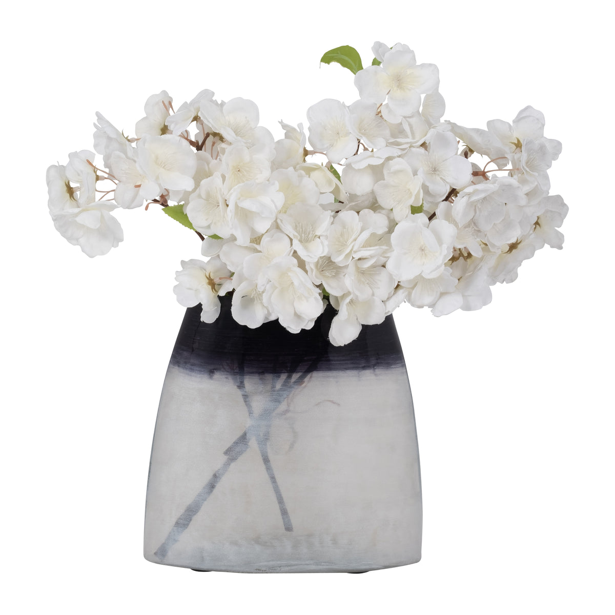 Dos Cabezas Blue/White Glass Ombre Vase