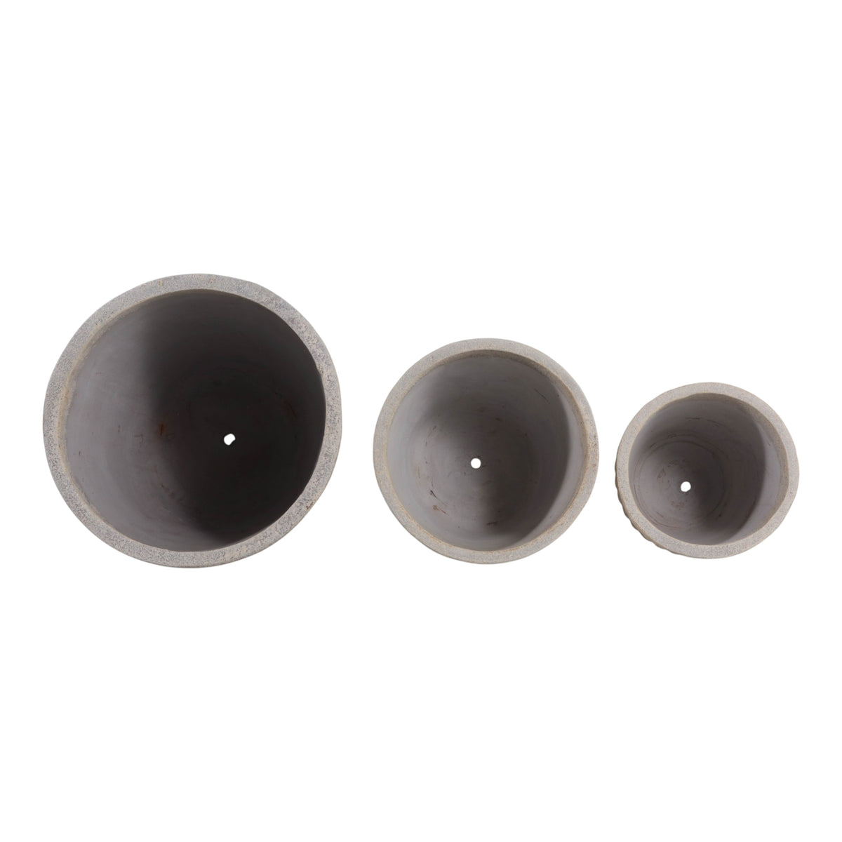 Etiwanda Tan Fluted Terracotta Planters (Set of 3)
