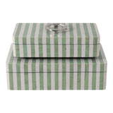 Deckerworth Green/Ivory Boxes (Set of 2)