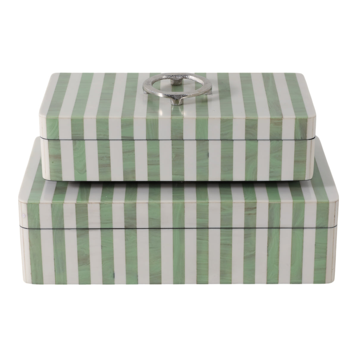 Deckerworth Green/Ivory Boxes (Set of 2)
