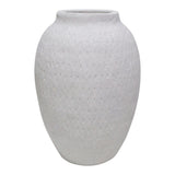 Finley White Large Hammered Vase