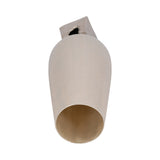 Perry Pearl/White Glass Vase with Metal Base