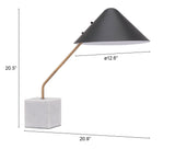 Pike Black & White Table Lamp