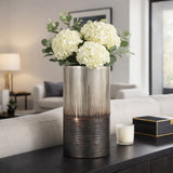 Grabtown Silver Large Glass Metallic 2-Tone Vase