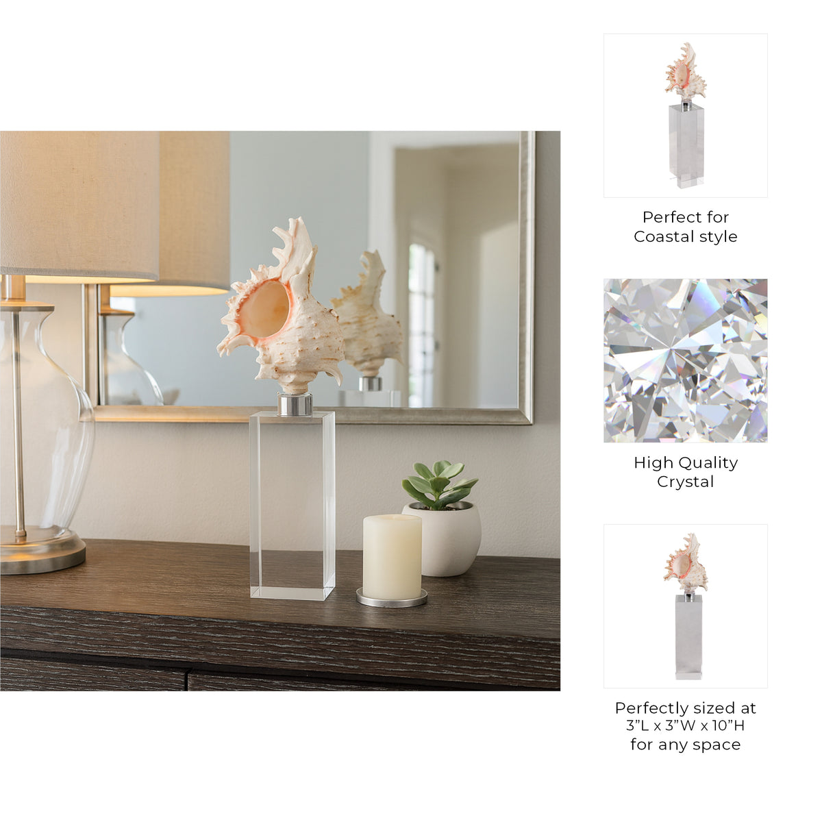 Ramonacrest Clear/White/Ivory Large Decor