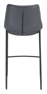 Magnus Dark Gray & Black Barstool (Set of 2)
