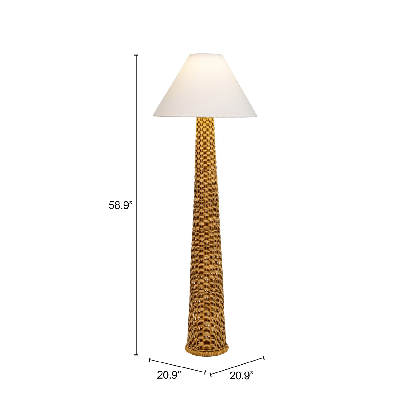 Palmia Natural Solar Floor Lamp