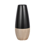 Earlimart Cream/Black Ceramic 2-Tone Vase