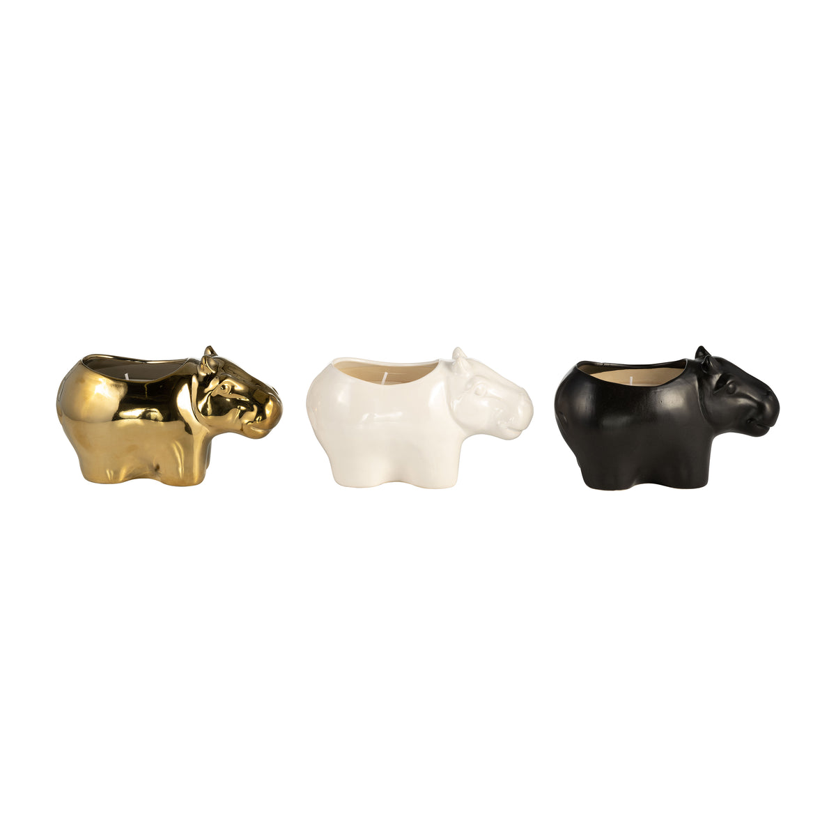 Gomez Multicolor Orange Goji Berry Hippo Candles (Set of 3)