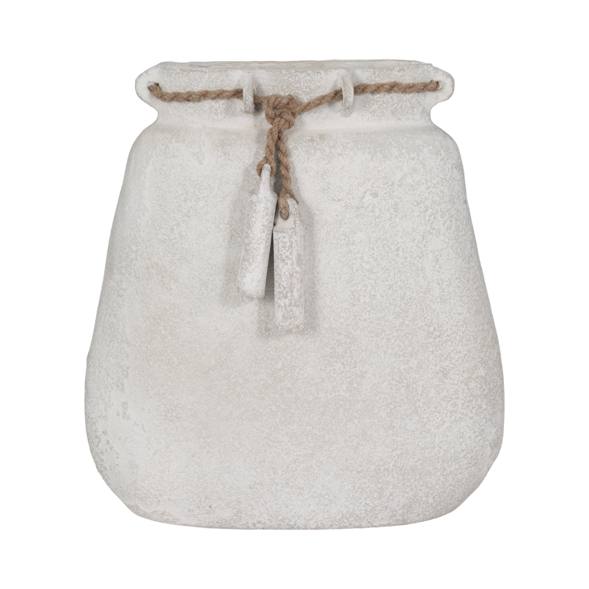 Gerber White Ecomix Vase with Jute Detail