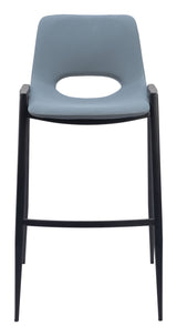 Desi Azure Gray Barstool (Set of 2)