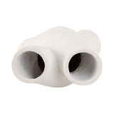 Monola White Twisted X Shape Terracotta Vase