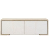 Aurora Light Oak/Carved Stone Credenza