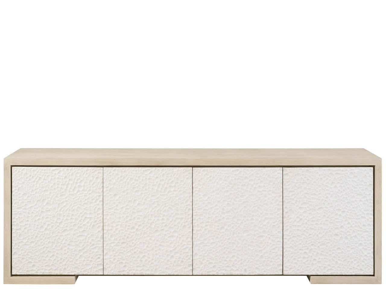 Aurora Light Oak/Carved Stone Credenza