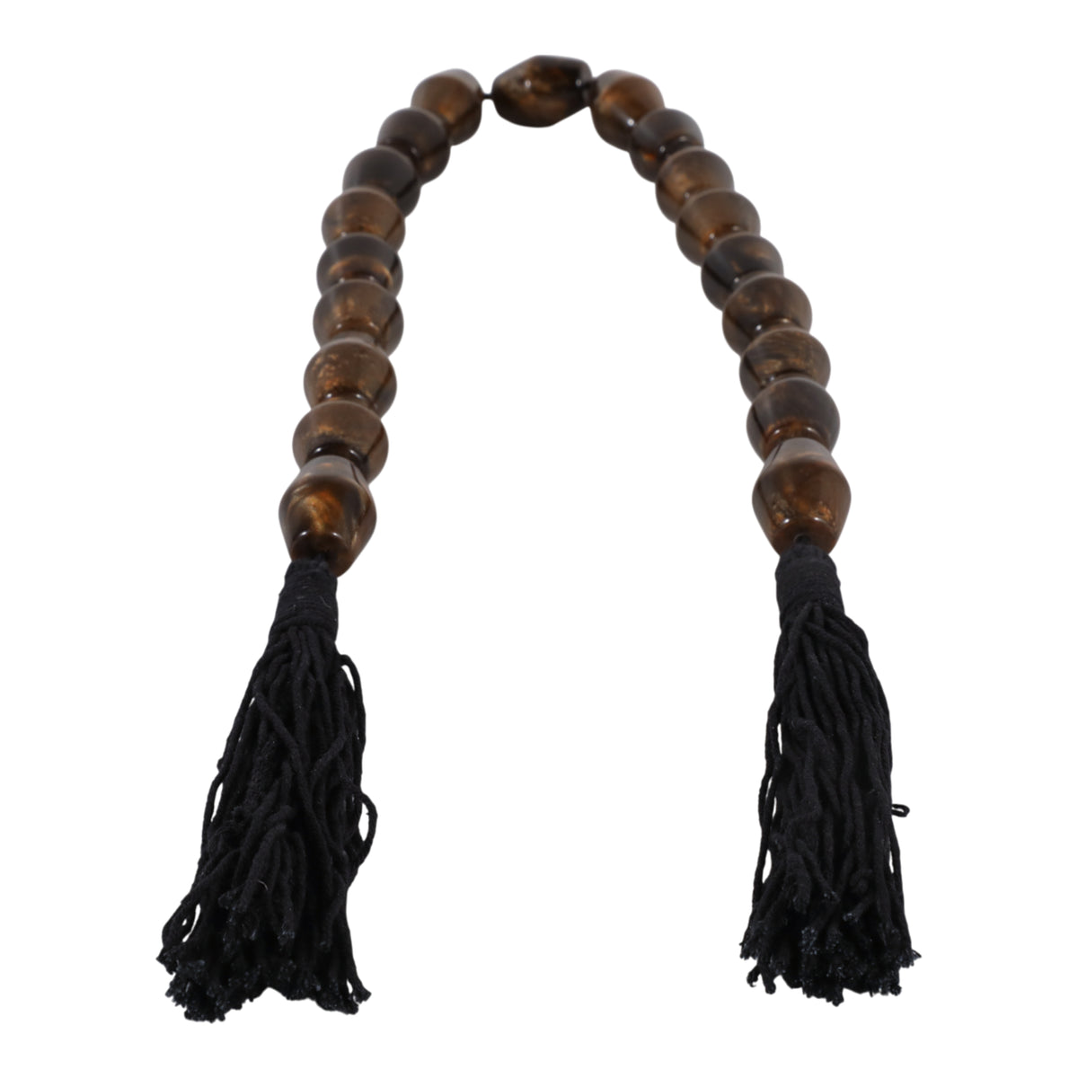 Calflax Bronze/Brown Long Bicone Bead Garland