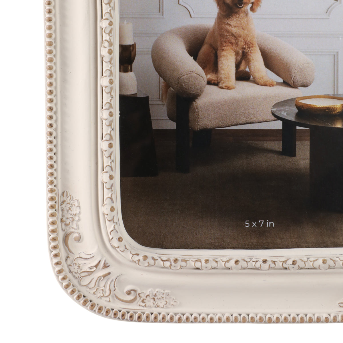 Stoil Ivory 5x7 Resin Shabby Chic Photo Frame