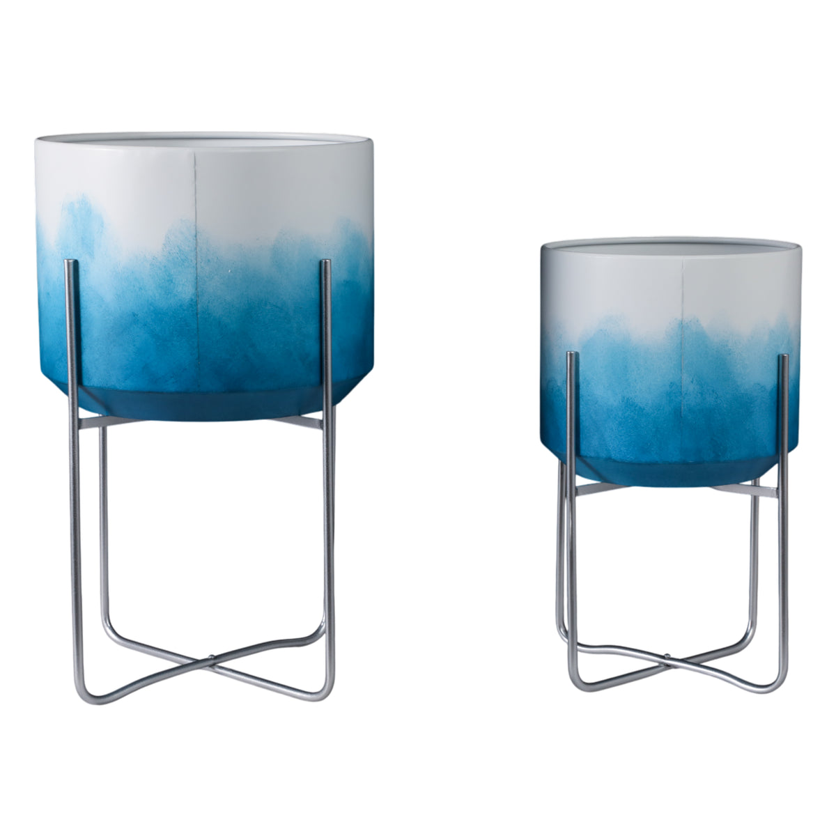Nicoleham Blue/White/Black Planters (Set of 2)