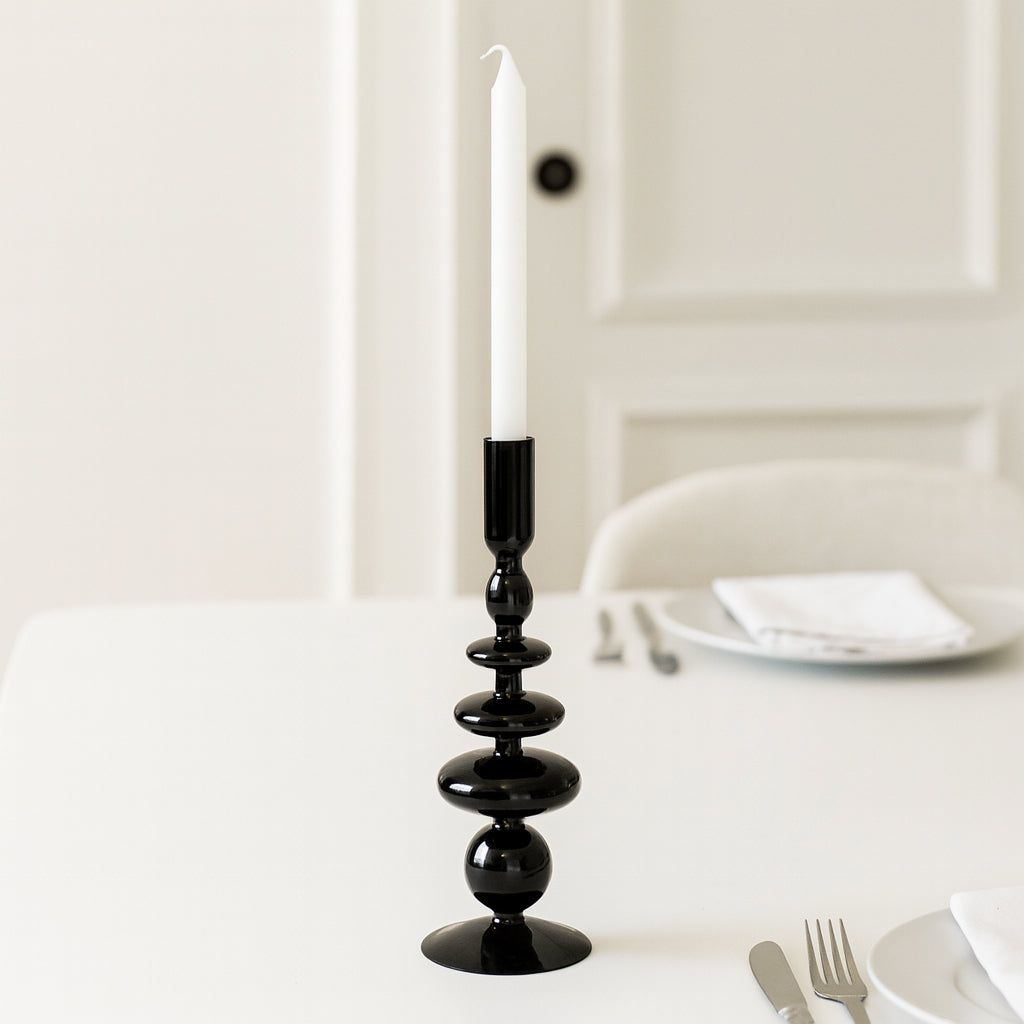 Ellenland Black Large Candle Holder