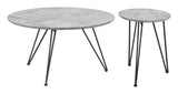 Kerris Gray & Black Coffee Table Set (2-Piece)