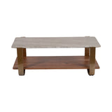 Snoboy Gold Marble Top Rectangle Coffee Table