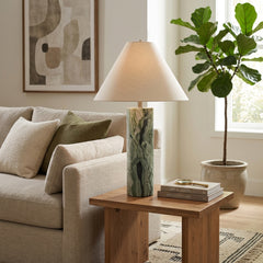 West Manteca Green Marble Table Lamp