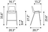 Desi Beige & Gold Counter Stool (Set of 2)