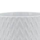Bannister White Chevron Planter with Stand