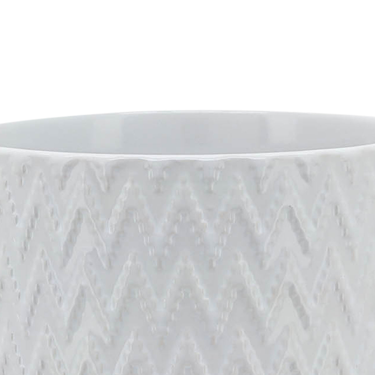 Bannister White Chevron Planter with Stand
