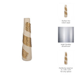 Pico White/Gold Aluminum Wrapped Vase