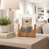 Los Alamos Natural/White Small Resin 2-Toned Frame
