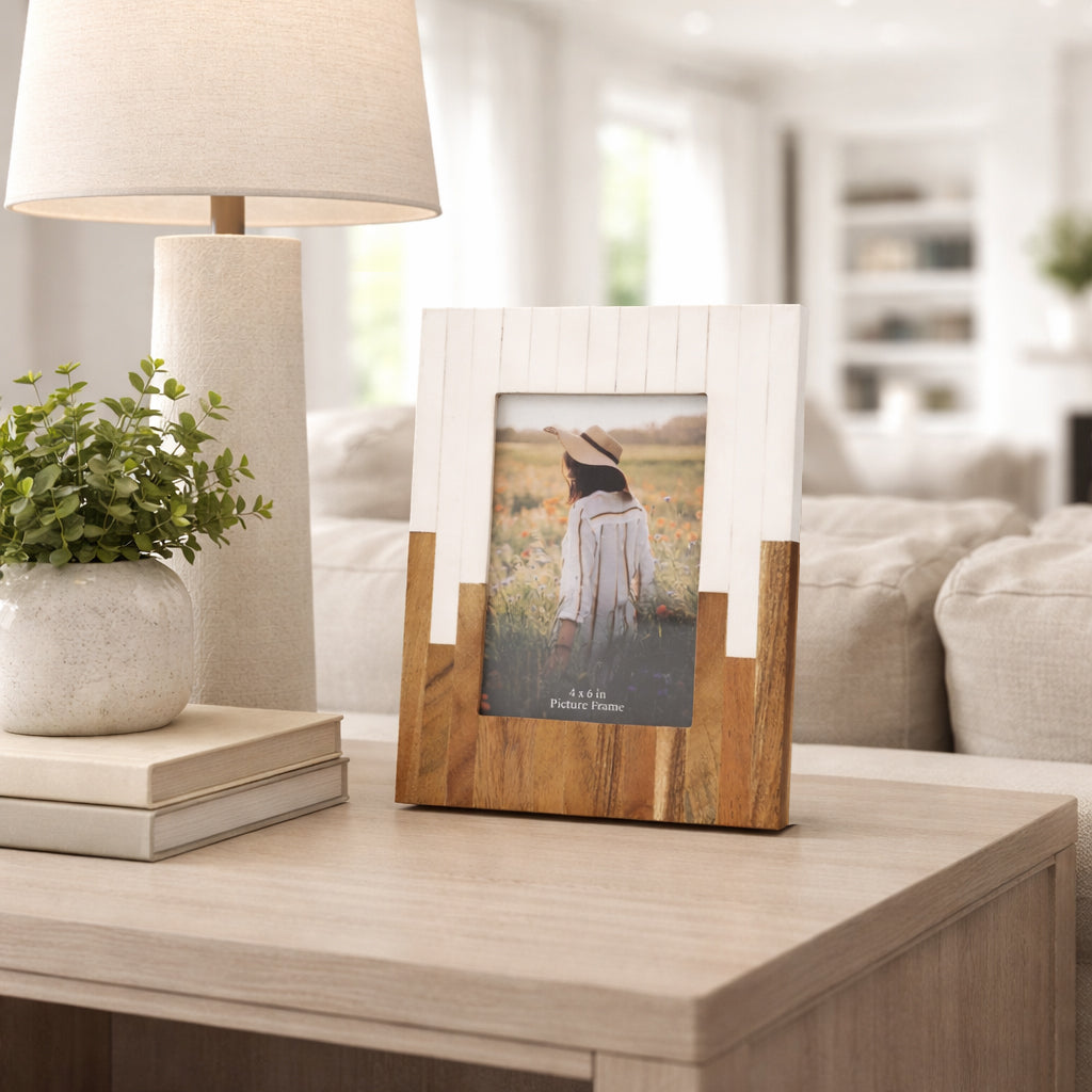 Los Alamos Natural/White Small Resin 2-Toned Frame