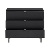Stratton Black/Gray Three-Drawer Chest