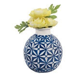 Wheeler Blue Small Ceramic Daisy Vase