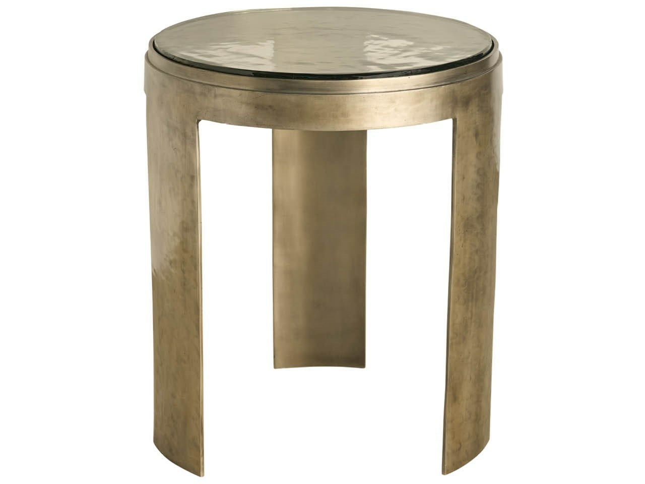 Nuvola Antique Zinc Round End Table